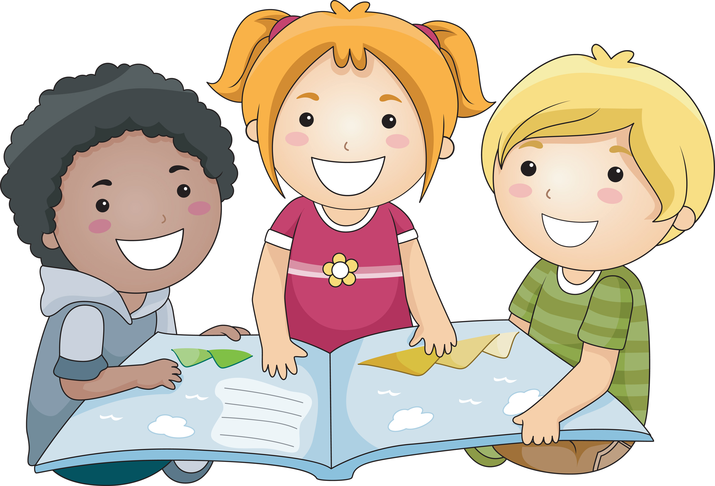 454 Kid Reading free clipart.