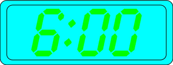 Digital Clock Clipart 6 00.