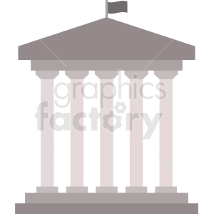 government building vector icon clipart. Royalty.