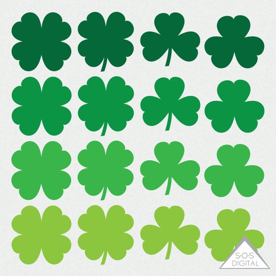 Shamrock Clipart, St. Patty\'s Day Clipart, St. Patrick\'s Day.