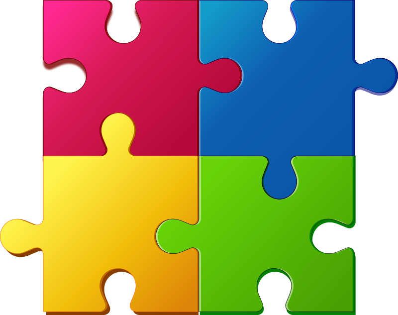 508 Puzzle Pieces free clipart.