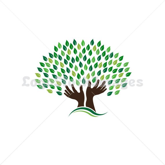 Clip Art Hands Tree, Concept of hope, pray, power.