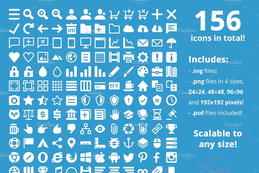 Responsive Icon Set ~ Icons ~ Creative Market.