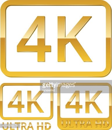 Ultra HD 4K icon Clipart Image.