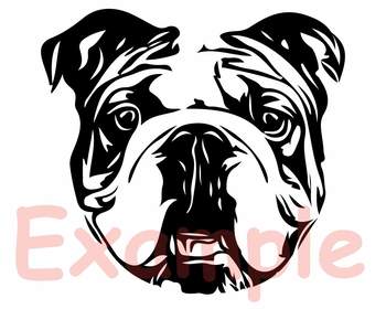 Bulldog USA Flag Glasses Paw Silhouette SVG clipart French Dog 4th July 846S.