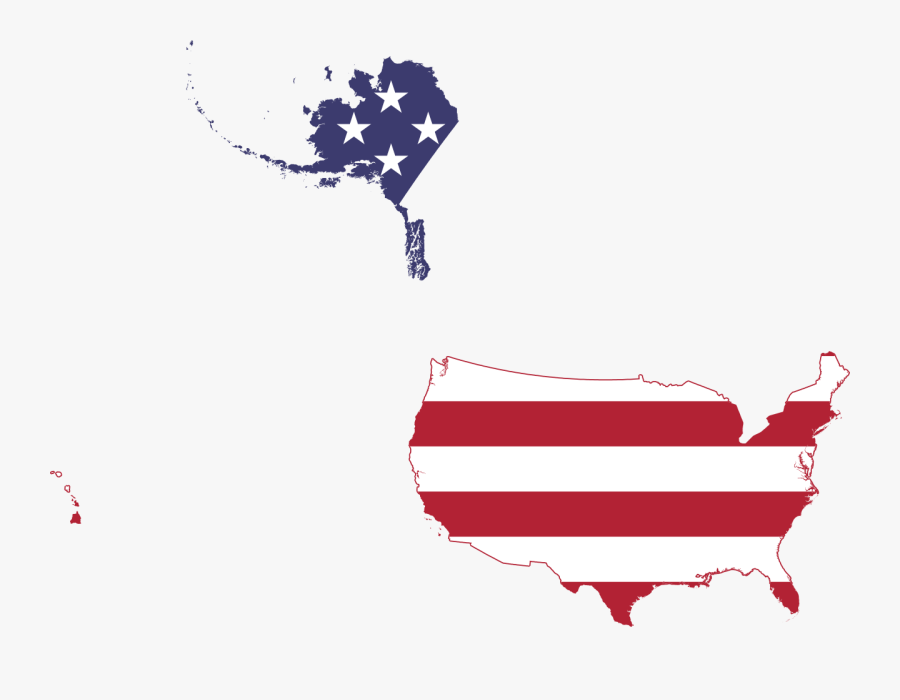 Flag Map Of United States 50 States , Free Transparent.