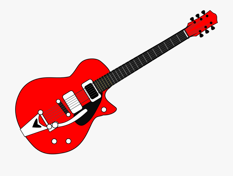 50s Clipart Cool Guitar.