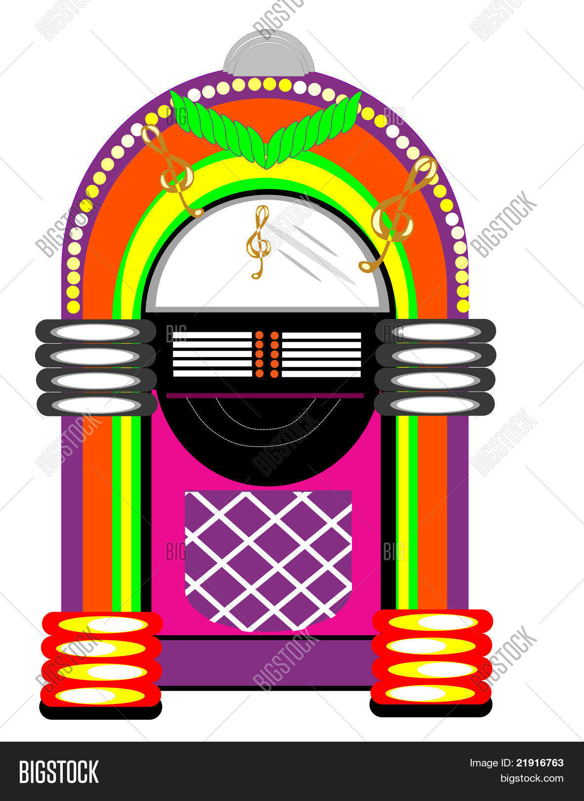 50's Retro music Juke Box Stock Vector & Stock Photos.