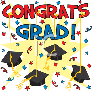 Royalty Free Clipart Image of a Graduation Background.