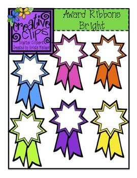 Free} Award Ribbons Brights {Creative Clips Digital Clipart.