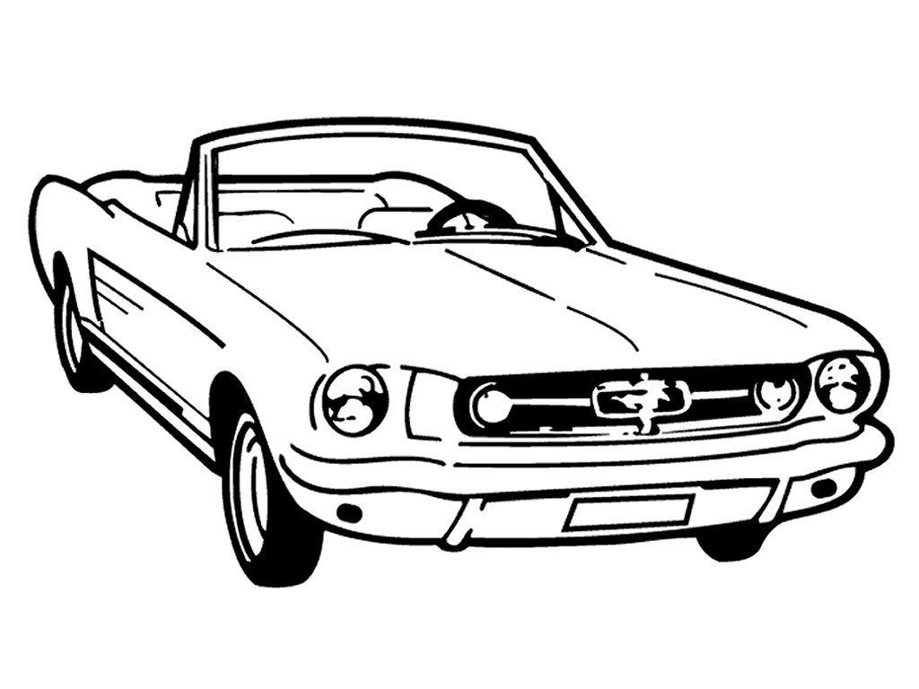 Mustang Car Clipart Black And White.