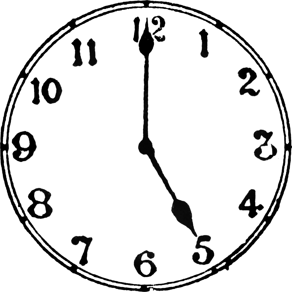 7 30 Clock Clipart.