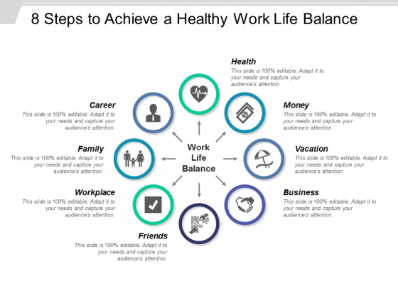 8 Steps To Achieve A Healthy Work Life Balance Ppt.