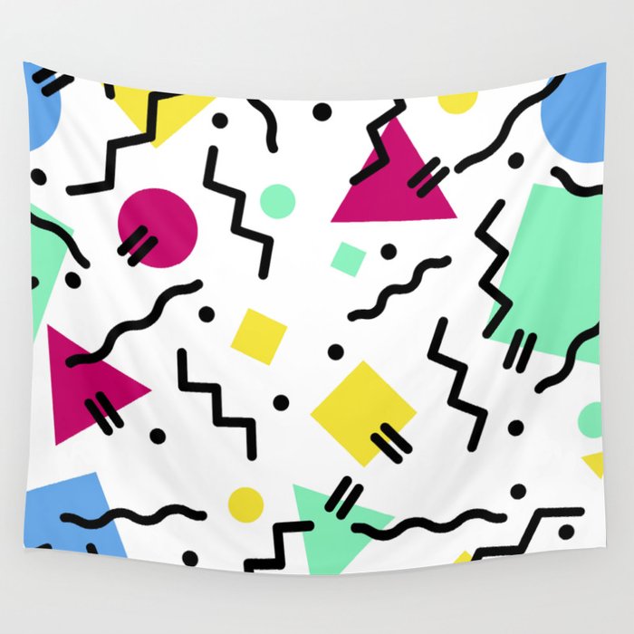 80s Confetti Wall Tapestry by eightiesgirl.