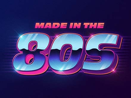 80s Retro Text Effect (PSD).