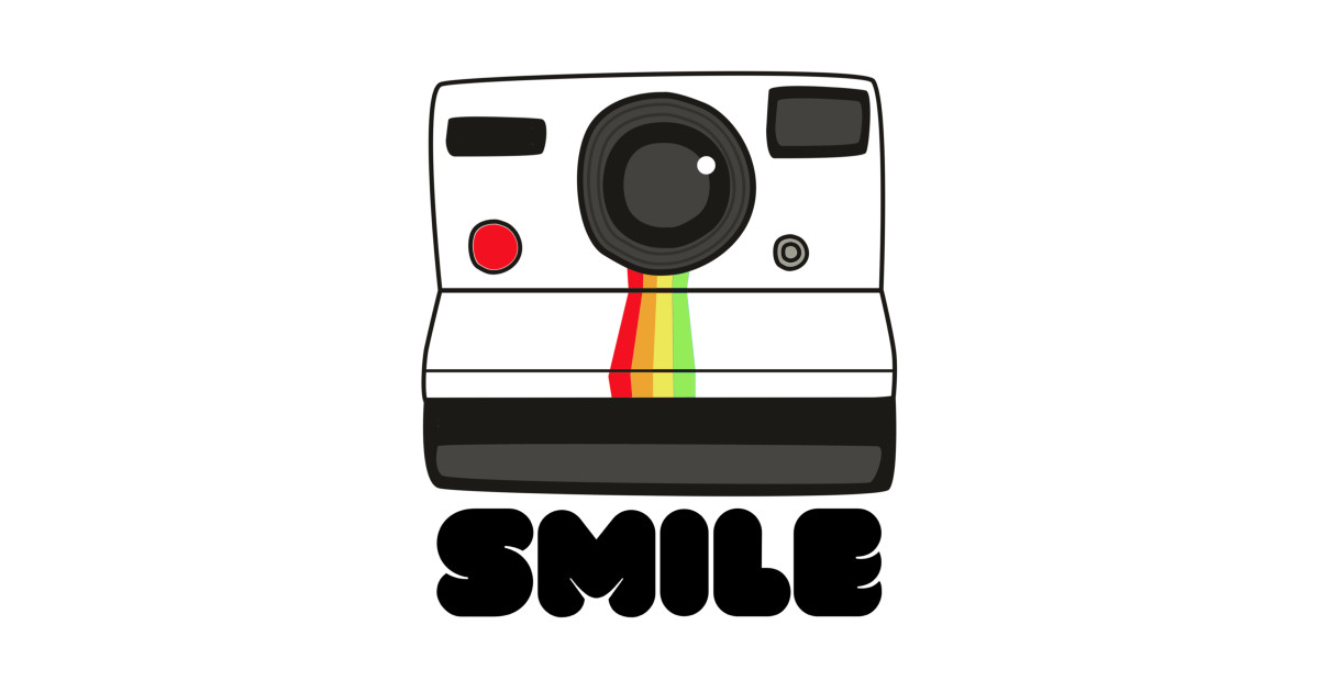 Instant Camera Smiles for the 70s and 80s by tshirtsbycontentarama.