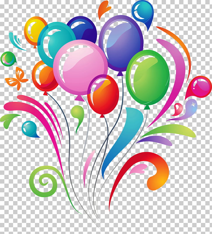 Birthday cake Balloon , balloon PNG clipart.