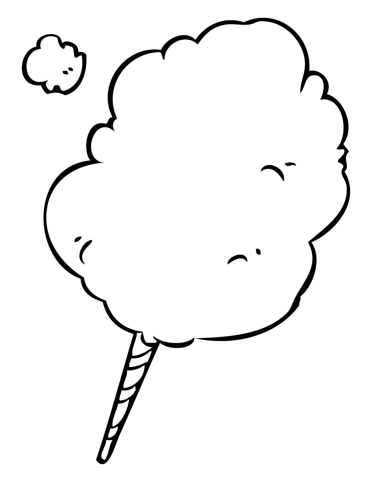 Cotton Candy Clipart Black And White.