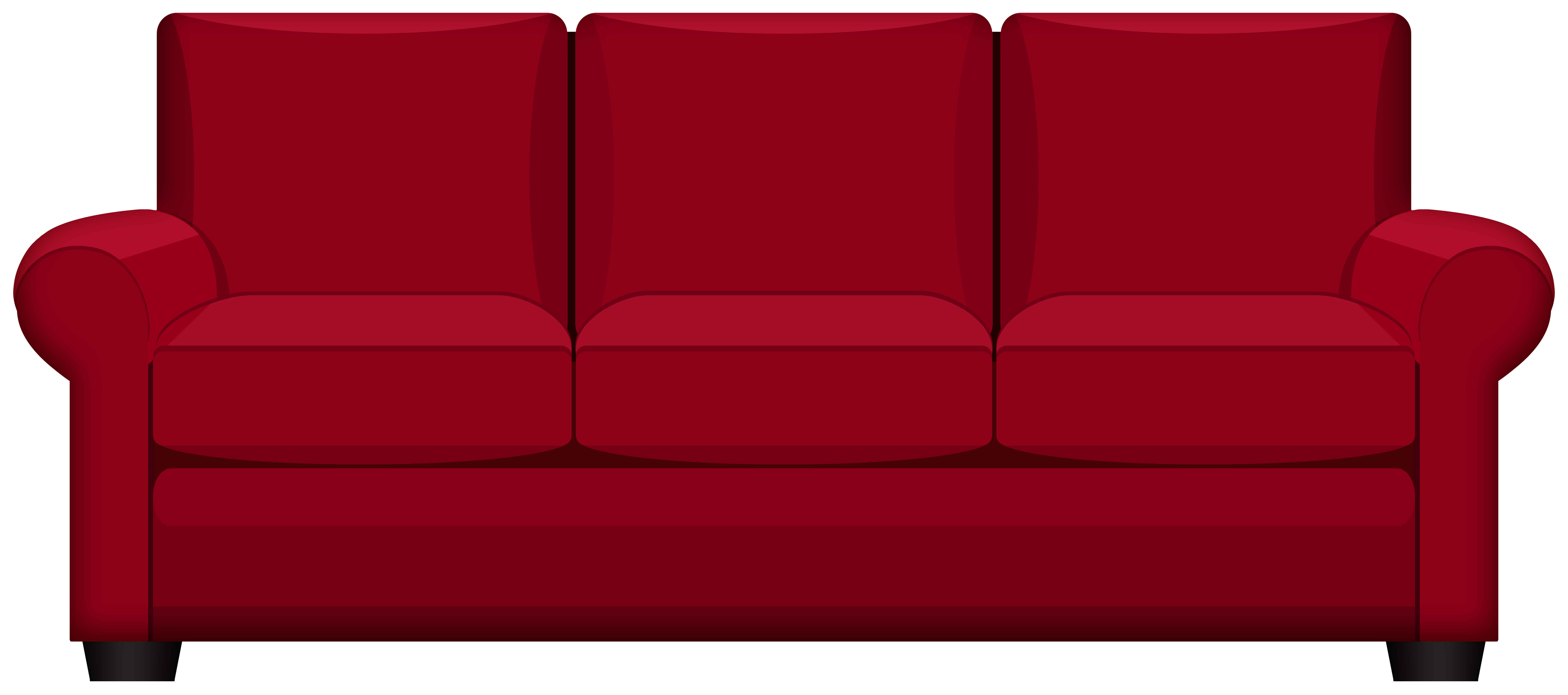 Red Sofa PNG Clipart.