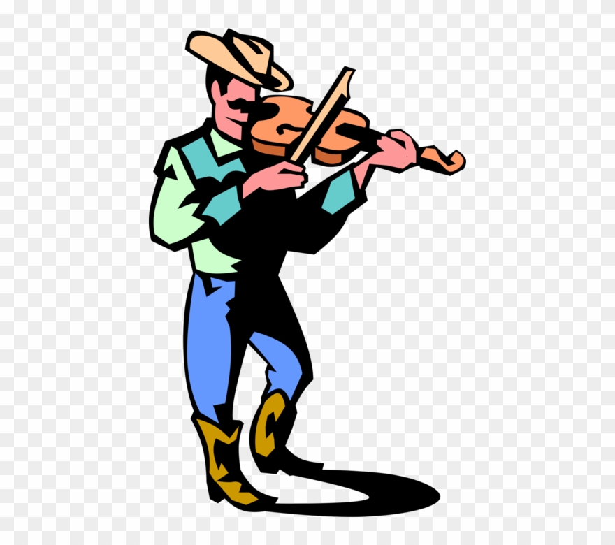 Vector Illustration Of Western Cowboy Country Music Clipart.