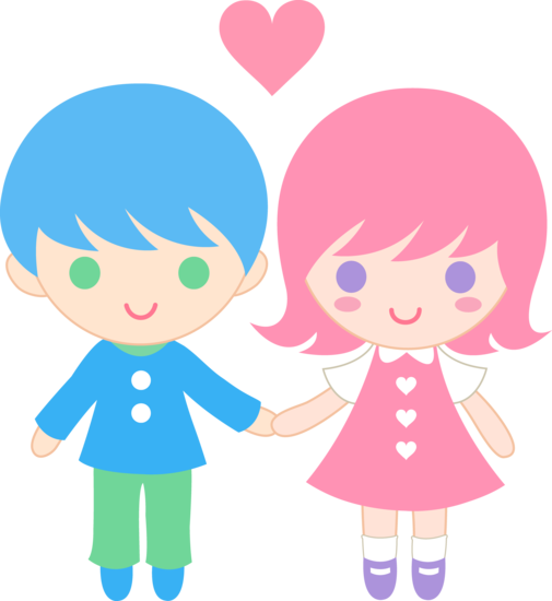 Cute Love Couple Clipart.