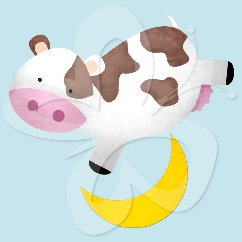 The Cow jumped over the Moon.