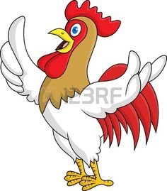 Cocky Rooster Royalty Free Stock Vector Art Illustration.