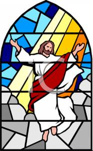 Stained glass church clip art.