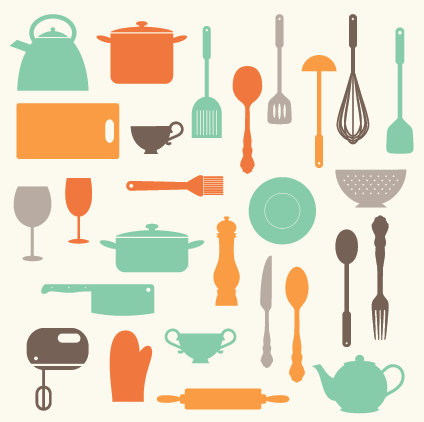 Kitchen Baking Utensils Clip Art Clipart Set Personal and.