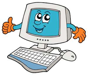 Kid On Computer Clip Art.