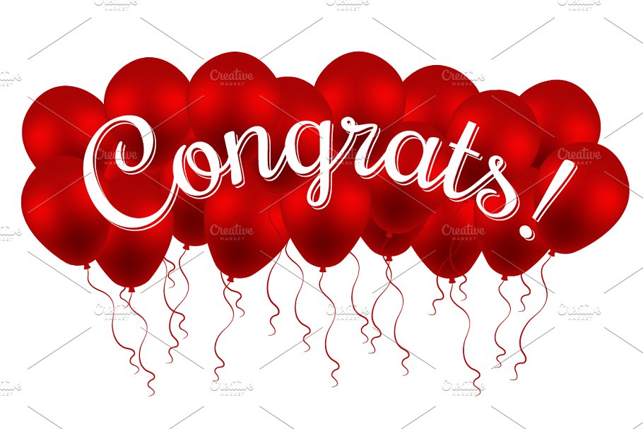 Congrats! Congratulation! Balloons..