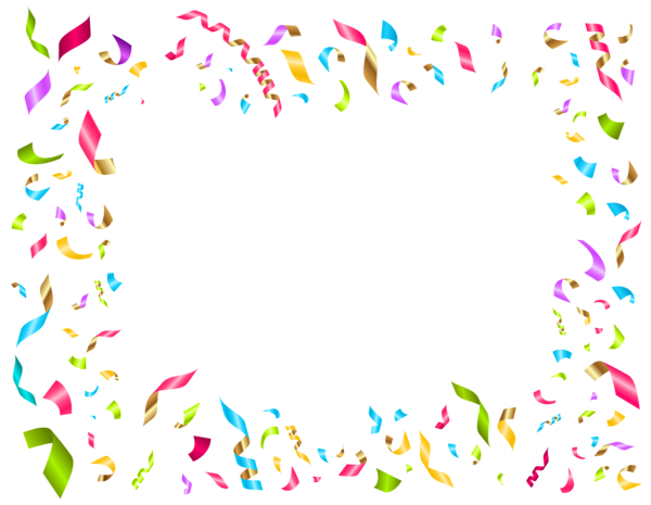 Confetti Birthday Party Decoration Clip Art.