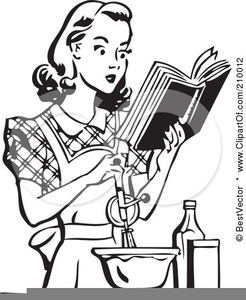 Vintage Cookbook Clipart.