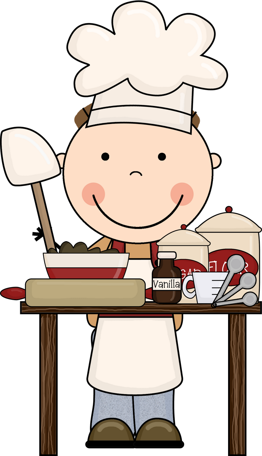 You Can Download Kid Cooking Clipart Free In Your Computer.