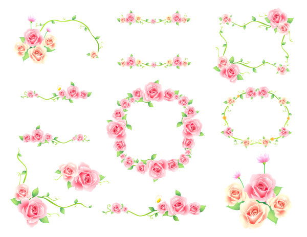 Floral frame clip art.