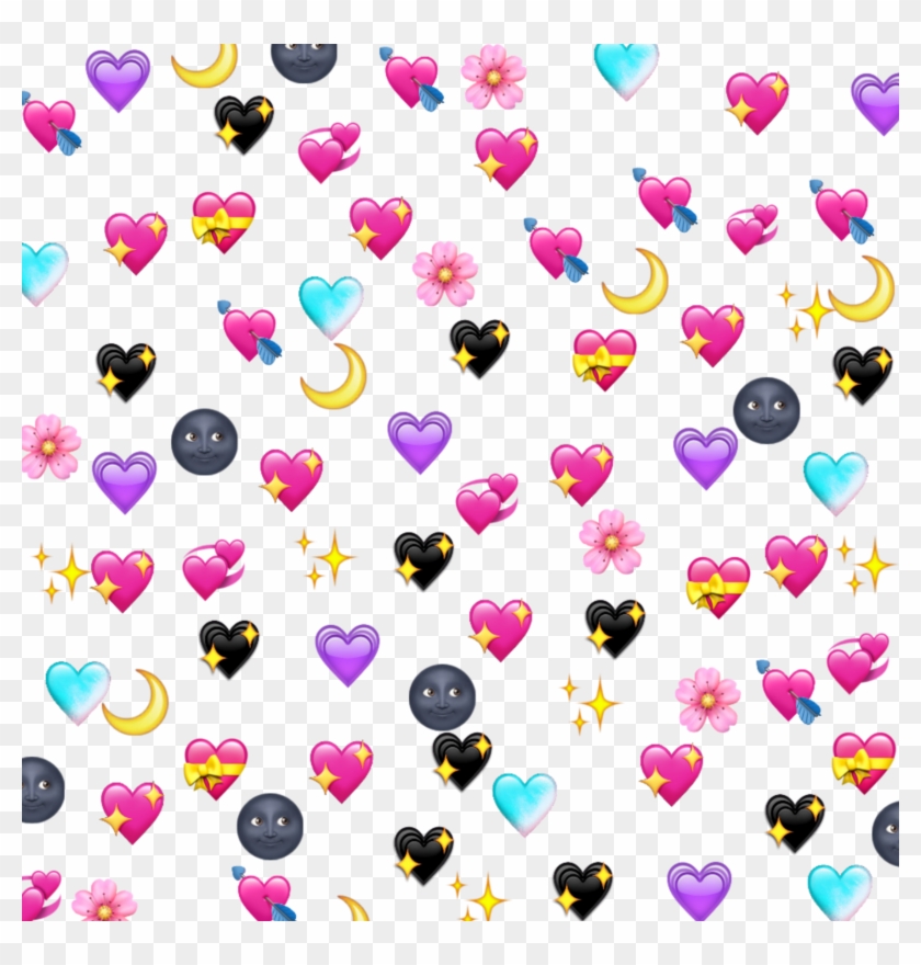 Emoji Emotion Hearts Moon Lua Coração Corazones Tumblr.