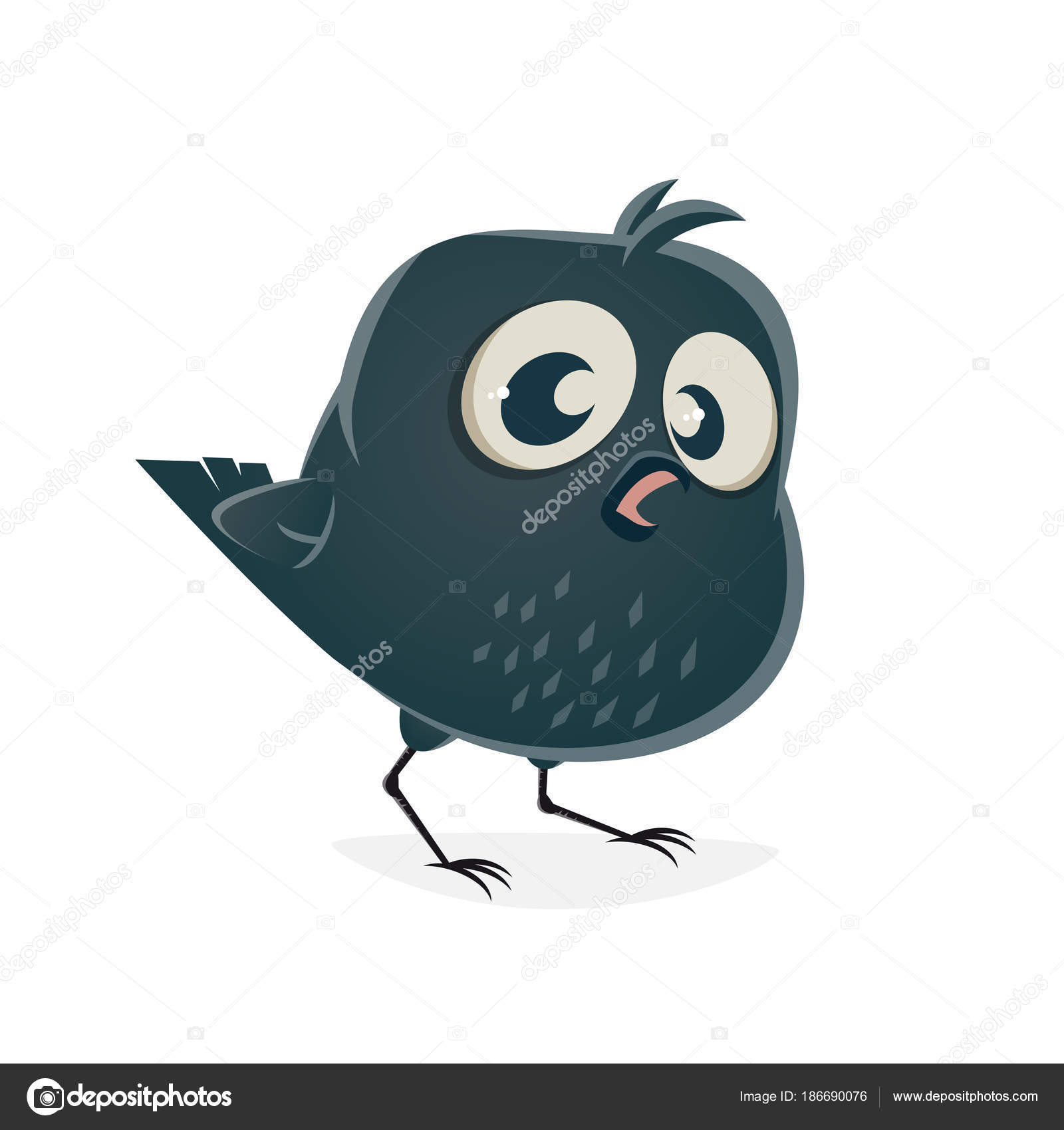 Clipart Drôle Corbeau Bébé — Image vectorielle shockfactor.de.