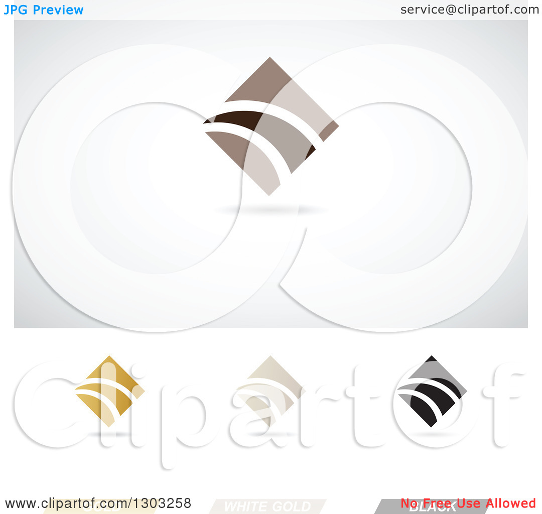 Clipart of Abstract Corporate Finance Diamond Themed Logos with.