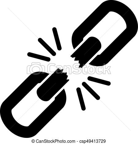 Broken Chain Link Clipart.