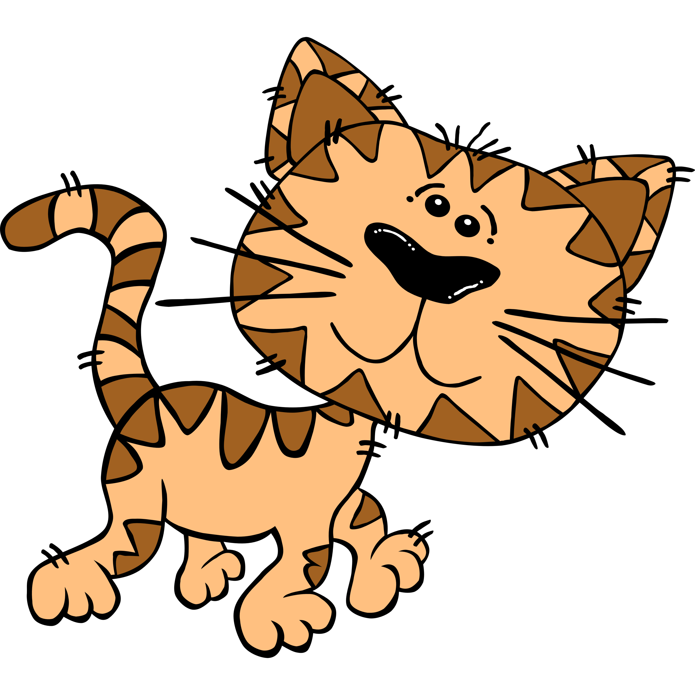 Funny Cat Cartoon Clip Art.