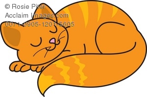 Sleeping Cat Clipart.