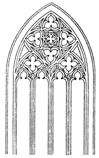 Gothic tracery.