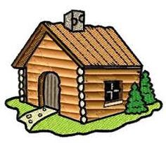 Clip art log cabins.