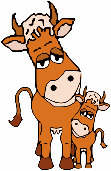 Calf Clipart Black And White.