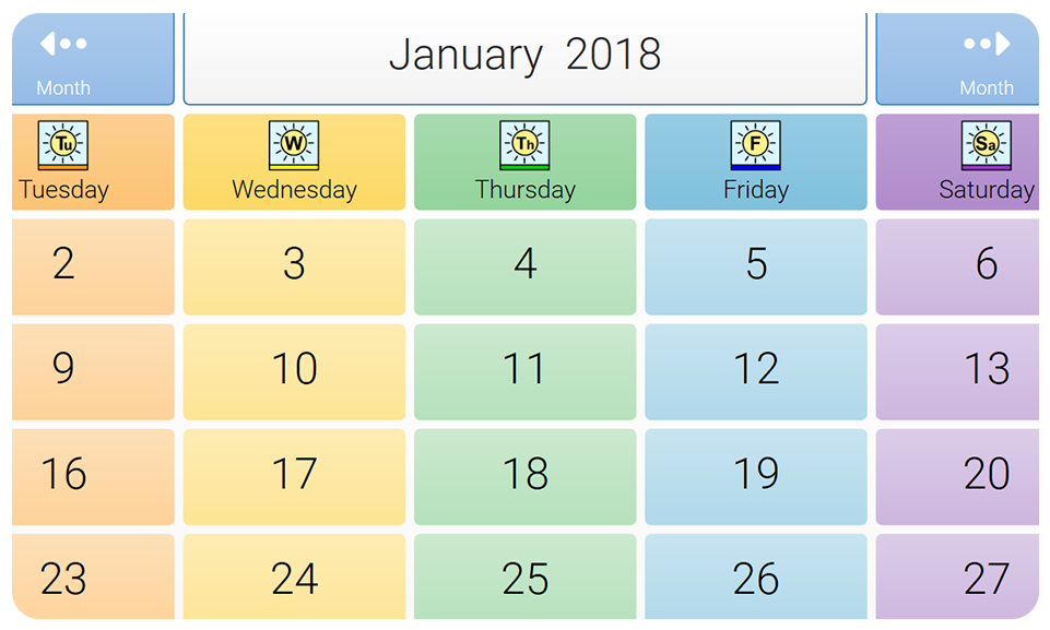 Jamie's calendar grid set.