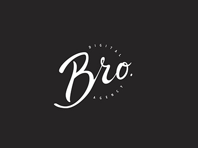 Calligraphic logo for Bro by Nicole Rossi on Dribbble.