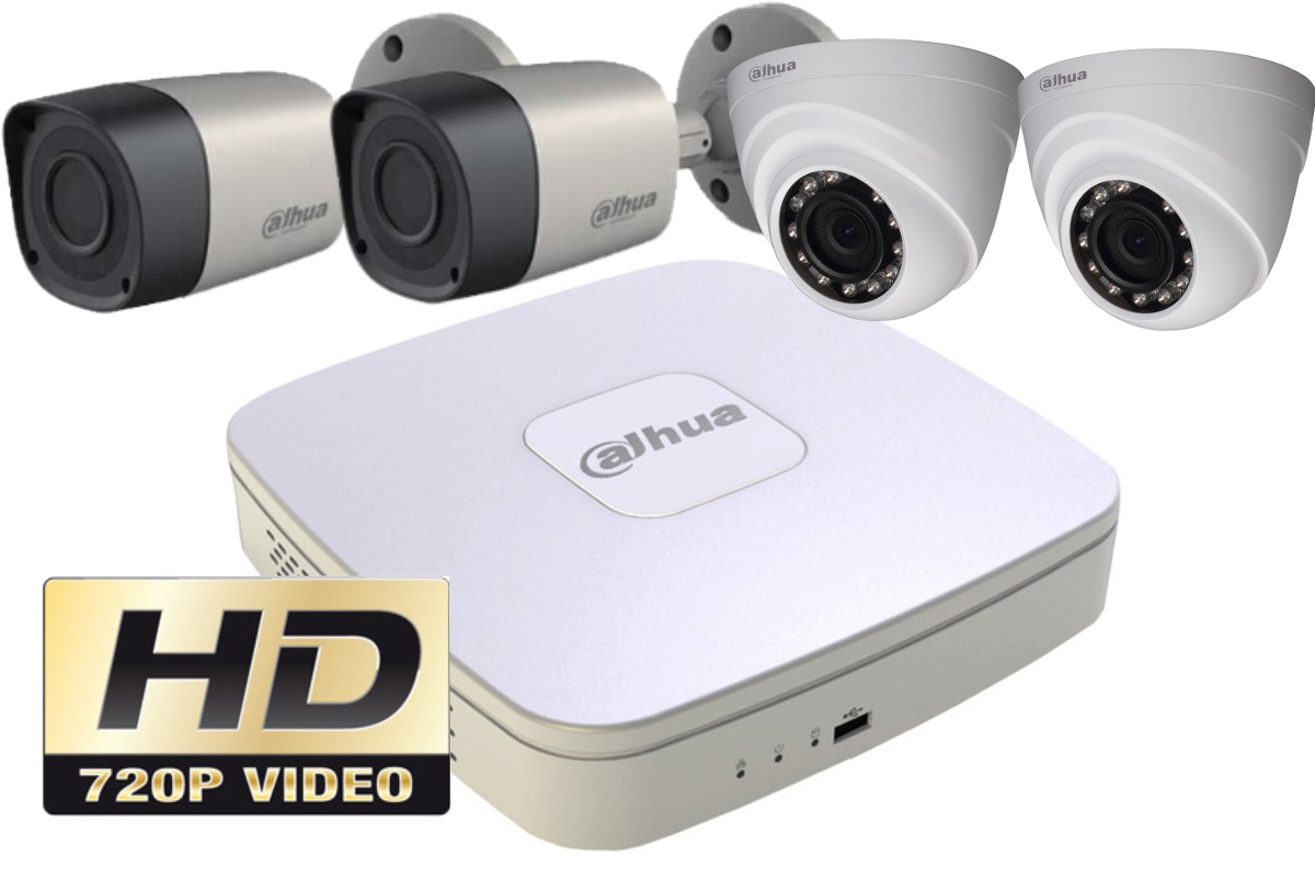 Cámaras De Seguridad Dahua 720hd Kit X 4 Unidades.