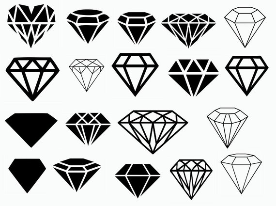 Diamond,svg cut files,silhouette clipart,vinyl files,silhouette.