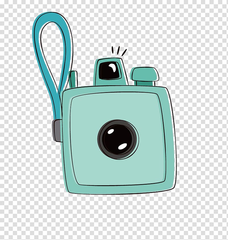 Camera Computer file, blue camera transparent background PNG.