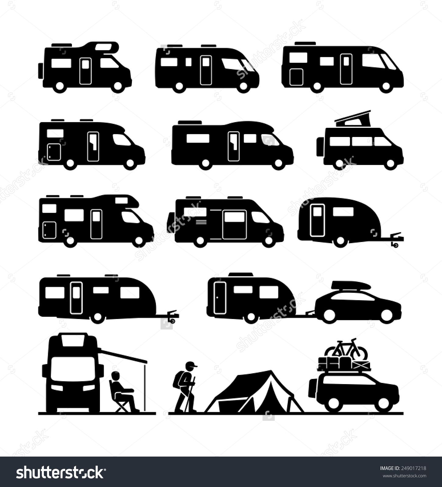 Camper clipart black white 6 » Clipart Station.